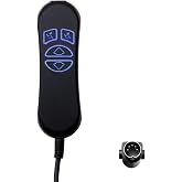 Fruhdi 4 Button 5 Pin Prong Hand Control Handset Remote with USB and Backlight for Lift Chairs Electric Sofa Power Recliners
