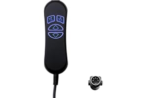 Fruhdi 4 Button 5 Pin Prong Hand Control Handset Remote with USB and Backlight for Lift Chairs Electric Sofa Power Recliners