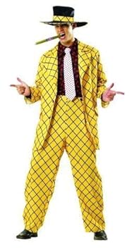 Foxxeo 10228 | Pimp Daddy Zuhälter Kostüm gelb, Größe:M/L