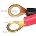 KUNCAN Car Female Cigarette Lighter to O Ring Terminal - 12V-24V Eyelet Battery Terminal Harness Extension Charge Cable 3FT 10A (1 Pack)