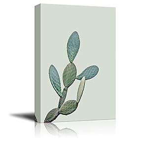 Canvas Print Wall Art - Cactus on Retro Style Background - Gallery Wrap Modern Home Art | Ready to Hang - 12x18 inches
