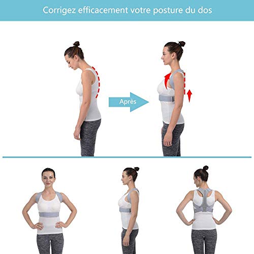 HOPAI Posture Corrector, Physical Therapy Posture Brace and Spinal Support Posture Trainer for Neck, Shoulder, Back and Lumbar Pain Relief- Multiple sizes Posture Corrector for Men and Women (XL)