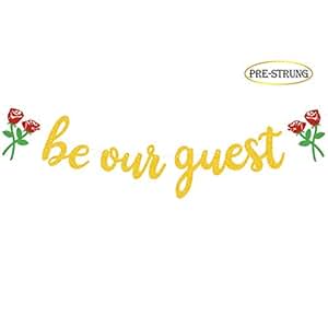 Amazon.com: Be Our Guest Banner, Reception Banner Bachelorete Party ...
