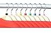Meta-U Black Garment Hanger White Print Coat Sizer XXS Size Marker Letter Tags (XXS 100Pcs)