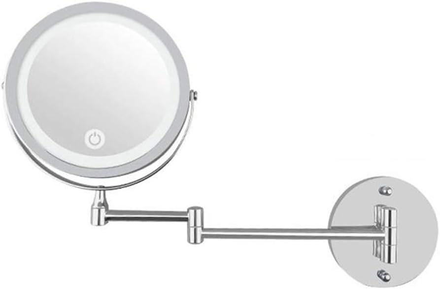 GLYYR Espejo de Maquillaje Pared 10X Espejo Aumento de Doble Cara 7