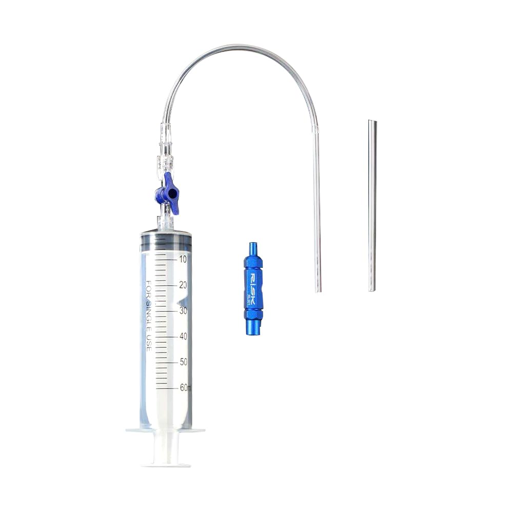 XBERSTAR Tubeless Tire Sealant Injector Bike Tubeless Tyre Oil Sealant Injector Syringe Tool Bicycle Tire Filling (Tubeless Tire Injector+Valve tool)