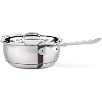All-Clad 6213 SS Copper Core 5-Ply Bonded Dishwasher Safe Saucier / Cookware, 3-Quart, Silver
