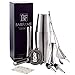 Barfame Cocktail Shaker Set Stainless Steel Bartender Kit: 18oz & 28oz Boston Shaker, Double Jigger, 8''Muddler, 2 Liquor Pourers, 12