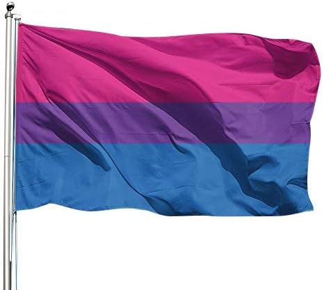 Jasper Merchandise Bisexual Flag 3 x 5 Feet (36 x 60 Inches) Pride LGBTQA Polyester Two Metal Grommets Flagpole