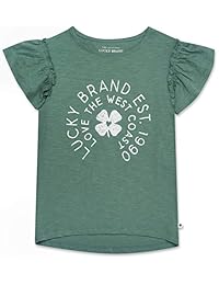 Lucky Brand Big - Camiseta de manga corta para niña