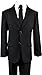 Black n Bianco Boys Solid Suit and Tie Formal Outift