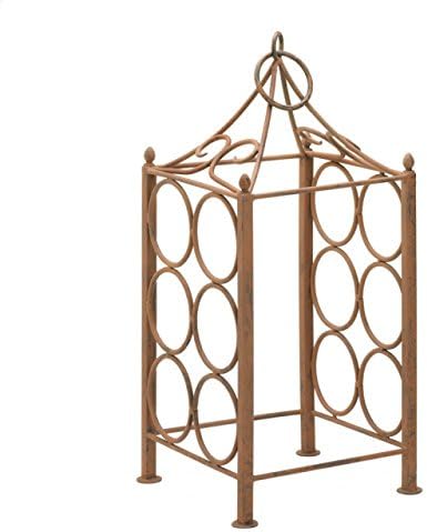 Wine Rack Free Standing 6 Bottle Holder Bakers Oenophilia Metal Kitchen Countertop Iron Buffet Rustic Table Display Storage