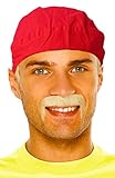 Tough Guy Biker or Wrestling Champ Costume Set With Skull Cap and Mustache