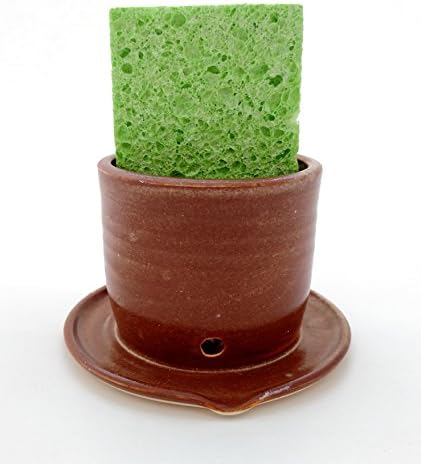 Kitchen Sink Sponge and Scrubber holder in Sienna Brown