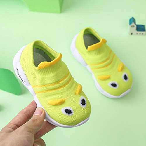 Wendyy Baby First-Walking Shoes 1-4 Years Kid Knitted Shoes Toddler Infant. (Green, 21)