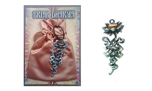 Lotus Knot for Purity and Knowledge - Briar Dharma Charm