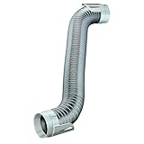 Deflecto Easy Connecting Dryer Vent Hook Up Kit, Flexible Semi-Rigid Aluminum Duct, 4" x 8' (HUPK8WA/4)