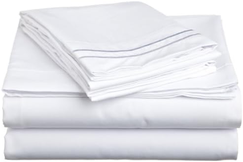 Silky Soft Luxurious Supreme Microfiber 4-Piece Sheet Set with Embroidered Pillow Cases, King, White