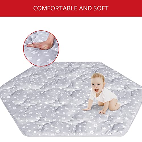 Hexagon Playpen Mat, Non Slip Baby Playmat Kids Tent Mat, OnePiece