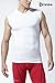 TM-V15-WHTZ_Large Tesla Men's Cool Dry Compression Muscle Tank Baselayer V Neck Sleeveless V15