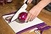 Chef Made Easy Large Plastic Cutting Board (Purple) with Drip Groove Includes Free Bonus Ceramic Peeler and 3