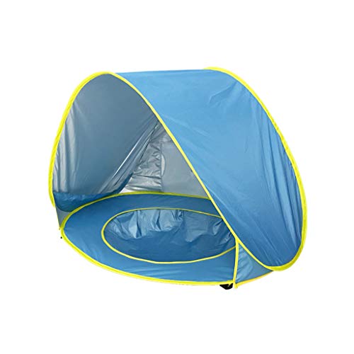CapsA Baby Beach Tent Pop Up Portable Shade Pool UV Protection Sun Shelter for Infant Sunscreen Beach Umbrella Baby Pool for Infant Baby (Blue)