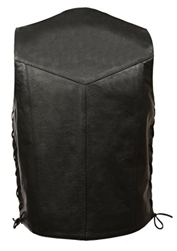 Event leather Men's Gun Holster Side Lace Vest with 4 Snap Closure (Black, Medium)