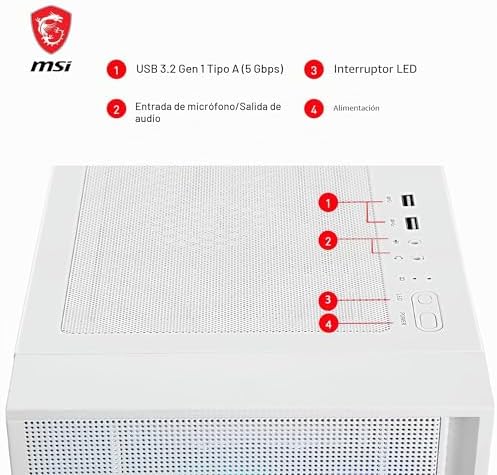 MSI mag Forge 320R Airflow Branco ATX Midtower Case