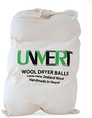 Unvert Premium 100% Handmade New Zealand Wool Dryer Balls, All-natural Fabric Softener 4-Pack