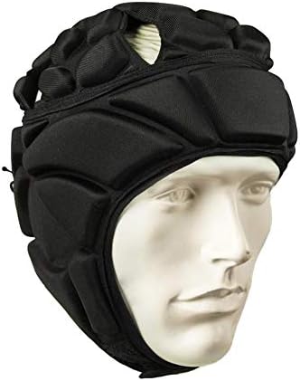 beautygoods Goalkeeper Helmet, Men's Soccer Headgear Thickened Adjustable Adult Soccer Rugby Football Head Guard Gear Protective Helmet Protector Hat