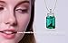 JewelryPalace Luxury 6ct Created Green Nano Russian Emerald Pendant Necklace 925 Sterling Silver 18 Inches