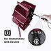 Bodyguard Windproof Travel Umbrella, 10 Ribs Folding Umbrella with Teflon Coating, Auto Open and Close Compact Umbrella with Gift Leather Case