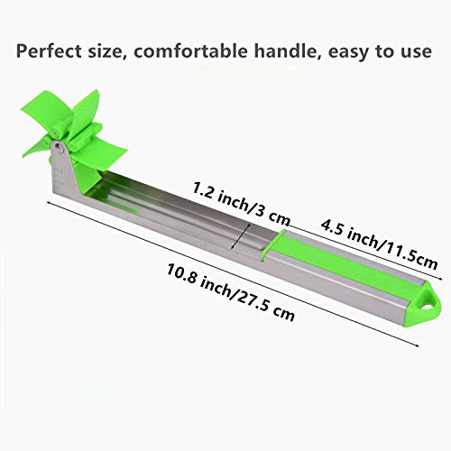 image for YOMERTO Original Watermelon Slicer Stainless Steel Watermelon Windmill