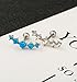YOVORO 2Pcs 16G 316L Stainless Steel Cartilage Earrings for Women Created-Opal Ear Climber Tragus Barbell Piercing WB