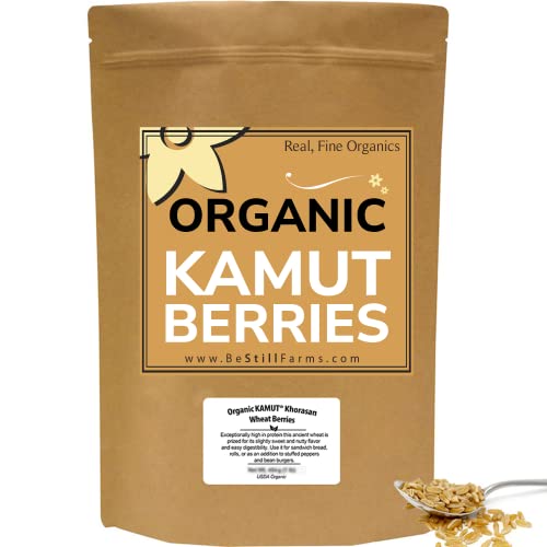 Organic Kamut Wheat Berries Khorasan (5lb) Ancient Whole Grain Bulk