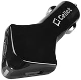 Cellet Super Fast Universal 20 Watt (4.2 Amp) Dual USB Port Car Charger for iPhone iPad Samsung S3 S4 S5, Note 2 3 HTC One and Other Smartphones & Tablets - Black