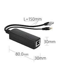 anvision 2-Pack activo adaptador de 12 V PoE Divisor Inyector, IEEE 802.3 af 10 100 Mbps, salida DC 12 V para Cámara IP Wirelss AP teléfono VOIP y más