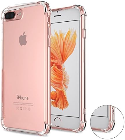 iphone 7 Plus Case, Lucky Pumpkin Apple iphone 7 Plus Crystal Clear Shock Absorption Technology Bumper Soft TPU Cover Case for iphone 7 Plus 5.5 Inch (2016) (Clear, iPhone 7Plus)
