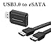 SIENOC USB 3.0 to eSATA External SATA 3Gbps Convertor Adapter for 2.5