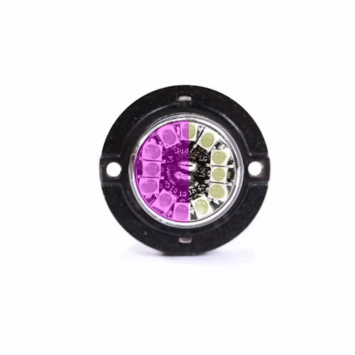 Abrams SAE Class-1 Blaster 120 (Purple/White) 36W - 12 LED Funeral Vehicle Truck LED Hideaway Surface Mount Strobe Warning Light