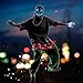 WesGen Halloween Purge LED Mask and LED Gloves Kit Costume Festival Parties Scary Mask and Gloves Light Up Creepy Masks