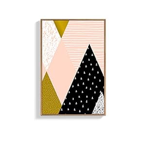 Framed Canvas Wall Art for Living Room, Bedroom Abstract Geometry Pattern Canvas Prints for Home Decoration Ready to Hanging - 16x24 inches