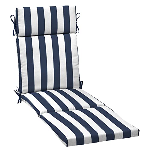 Arden Outdoor Chaise Cushion, 21 in x 72 in, Weather-Proof, Rain-Proof, Fade Re…