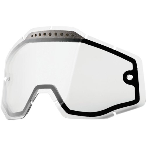 100% Dual Vented Lens for Racecraft/Accuri Goggles - Clear 51006-010-02