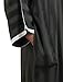 Moroccan Men Dress Caftan Handmade with Embroidery Tread Long Sleeve Black