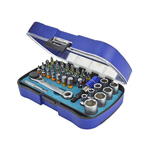 realdealforyou.co.uk XMS18BITSOCK 42 Piece 1/4" Socket & Screwdriver Set,