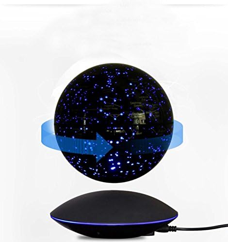Miraclun 6" Magnetic Floating Levitation Colorful Globe Map Stars LED Night Lights Suspending In The Air