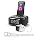 iHome iPL23V2BX Alarm Clock FM Radio with Lightning iPhone Charging Dock Station for iPhone Xs, XS Max, XR, X, iPhone8,7,6 Plus USB Port to Charge Any USB Device