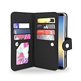 Gear Beast Galaxy Note 8 Wallet Case, Flip Cover Dual Folio Case Slim Protective PU Leather Case 7 Slot Card Holder Including ID Holder Inner Pockets Wristlet for Men and Women