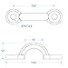 Seachoice Multi-Purpose Forged Stainless Steel 3/8 In. Eye Straps, Set of 4